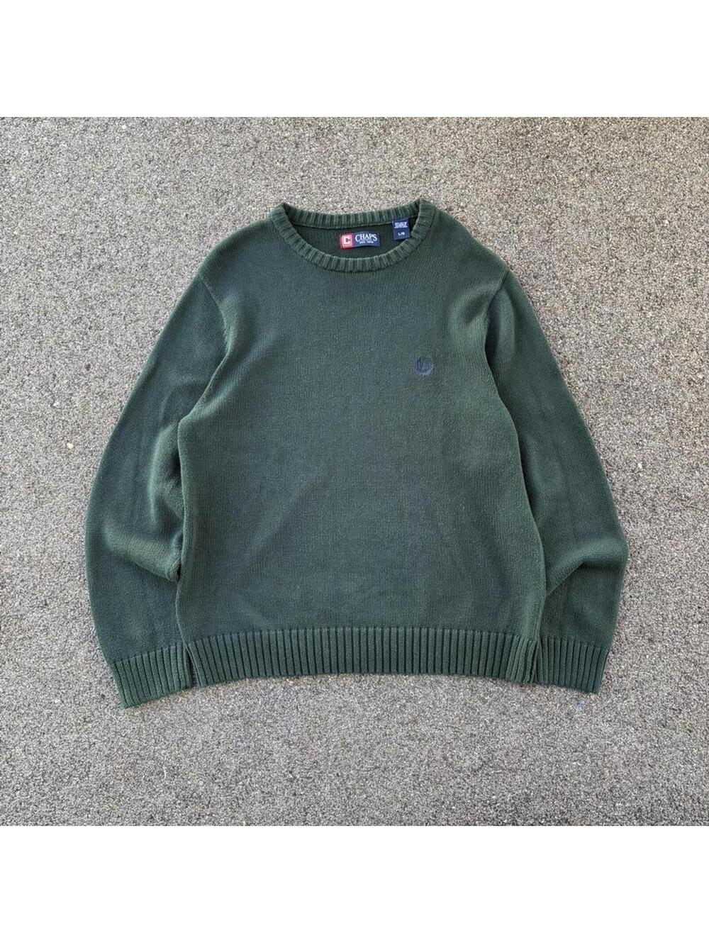 Chaps Men's Green Jumper